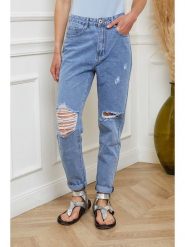 Joséfine Dżinsy "Lydie" - Tapered fit - w kolorze niebieskim rozmiar: L. Niebieskie jeansy Joséfine, l, bez wzorów, klasyczne. Za 79.21 zł.