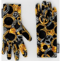 Moschino rękawiczki damskie kolor czarny. Czarne rękawiczki MOSCHINO, bez wzorów, z dzianiny. Za 319.99 zł.