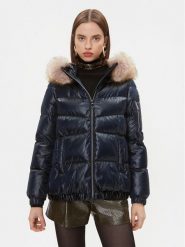 Geox Kurtka puchowa Backsie W3628S T3013F 1624 Granatowy Regular Fit. Niebieskie kurtki Geox, na zimę, s, bez wzorów, z puchu, bez kaptura. Za 559.99 zł.