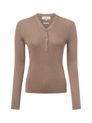 IPURI Sweter z dzianiny Kobiety Lyocell brązowy, XXL. Brązowe swetry IPURI, uniwersalny, bez wzorów, z bawełny, eleganckie, bez ramiączek. Za 199.95 zł.