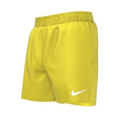 Szorty kąpielowe dziecięce Nike Essential 4" Volley. Czerwone szorty Nike, bez wzorów. Za 109.99 zł.