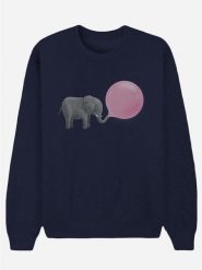 WOOOP Bluza "Jumbo Bubble Gum" w kolorze granatowym rozmiar: XS. Niebieskie bluzy Wooop, xs, bez wzorów, z bawełny, bez ramiączek, bez kaptura. Za 100.99 zł.