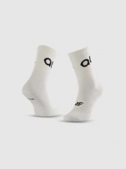 4F Skarpetki długie damskie 4F x Anna Lewandowska - białe 39-42. Białe skarpetki 4f, bez wzorów, z bawełny. Za 39.99 zł.