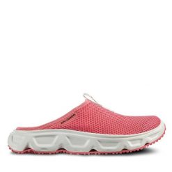 Klapki Salomon. Czerwone klapki Salomon, bez wzorów, sportowe, bez obcasa, bez zapięcia. Za 349.99 zł.