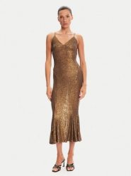 NORMA KAMALI Sukienka koktajlowa ST4243SQ162151 Brązowy Slim Fit. Brązowe sukienki Norma Kamali, l, bez wzorów, z syntetyku, wizytowe, bez kołnierzyka, bez ramiączek. Za 1,089.00 zł.
