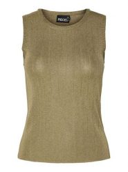 Pieces Top "Salima" w kolorze oliwkowym rozmiar: XL. Zielone topy Pieces, s, bez wzorów, z wiskozy, klasyczne, bez kołnierzyka, bez ramiączek. Za 74.46 zł.