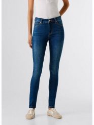 Pepe Jeans Dżinsy - Skinny fit - w kolorze granatowym rozmiar: W25/L32. Niebieskie jeansy Pepe Jeans, l, z aplikacjami, z jeansu, klasyczne, z podwyższonym stanem. Za 197.17 zł.