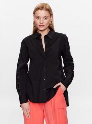 DKNY Koszula P31M0RY3 Czarny Oversize. Czarne koszule DKNY, m, bez wzorów, z bawełny, bez kołnierzyka, bez ramiączek. Za 799.99 zł.