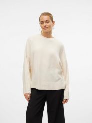 Vero Moda Sweter w kolorze kremowym rozmiar: XXL. Brązowe swetry Vero Moda, xxl, bez wzorów, z wełny, bez ramiączek. Za 79.03 zł.