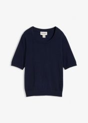 Cienki sweter. Czerwone swetry bonprix, bez wzorów, bez ramiączek. Za 79.99 zł.