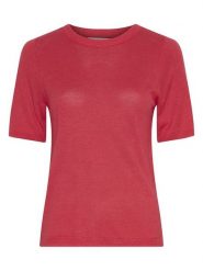 MOSS COPENHAGEN Bluzka w kolorze czerwonym rozmiar: S/M. Czerwone bluzki Moss Copenhagen, m, bez wzorów, bez kołnierzyka, bez ramiączek. Za 79.21 zł.