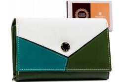 Portfel skórzany Peterson [DH] PTN RD-22-GCL-Y zielony. Zielone portfele Peterson, bez wzorów, ze skóry. Za 105.98 zł.