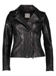 Bugatti Skórzana kurtka w kolorze czarnym rozmiar: 42. Czarne kurtki Bugatti, bez wzorów, ze skóry, bez kaptura. Za 565.65 zł.