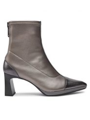 Hispanitas Botki Menorca-I24 HI243645 Srebrny. Szare botki Hispanitas, bez wzorów, z materiału, bez obcasa, na słupku, bez zapięcia. Za 599.99 zł.