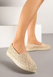 Beżowe Espadryle z Plecionym Sznurkiem Nimiorra. Brązowe espadryle Renee, bez wzorów, klasyczne, bez obcasa, na płaskiej podeszwie. W wyprzedaży za 67.99 zł.