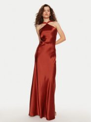 STAUD Sukienka wieczorowa Cadence R24P2214SA Czerwony Slim Fit. Czerwone sukienki STAUD, bez wzorów, z syntetyku, wizytowe, bez kołnierzyka, bez ramiączek. Za 2,019.00 zł.