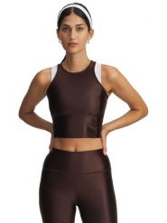 Under Armour Top funkcyjny w kolorze brązowym rozmiar: M. Brązowe topy Under Armour, m, bez wzorów, z materiału, bez kołnierzyka, bez ramiączek. Za 104.39 zł.