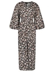 TAIFUN Sukienka w kolorze czarnym rozmiar: 38. Czarne sukienki Taifun, bez wzorów, z bawełny, bez kołnierzyka, bez ramiączek, maxi. Za 338.95 zł.