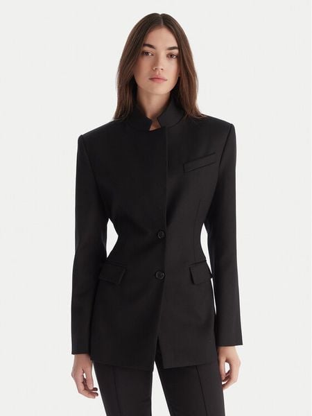 PINKO Marynarka Fausta 106098 A306 Czarny Regular Fit. Czarne marynarki i żakiety Pinko, bez wzorów, z wełny, bez ramiączek. Za 2,189.00 zł.