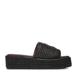 Espadryle Nine West. Czarne espadryle Nine West, bez wzorów, bez obcasa. Za 279.99 zł.