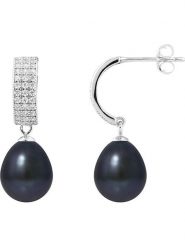 Pearl Addict Srebrne kolczyki-wkrętki z perłami i cyrkoniami rozmiar: onesize. Niebieskie kolczyki Pearl Addict, z cyrkonią, srebrne. Za 252.99 zł.