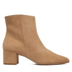 Botki HÖGL. Brązowe botki Högl, bez wzorów, bez obcasa, na słupku, bez zapięcia. Za 519.99 zł.