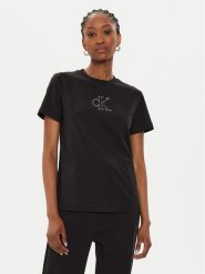 Calvin Klein Jeans T-Shirt Outlined J20J224791 Czarny Regular Fit. Czarne t-shirty Calvin Klein Jeans, xs, bez wzorów, z bawełny, bez kołnierzyka, bez ramiączek. Za 99.99 zł.