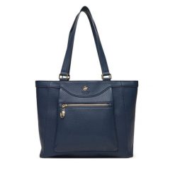 Torebka Beverly Hills Polo Club. Niebieskie shopper bag Beverly Hills Polo Club, bez wzorów, bez dodatków. Za 229.99 zł.