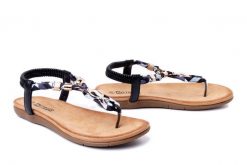 ARTIKER RELAKS 54C1330 czarny, sandały damskie. Czarne sandały Artiker Relaks, bez wzorów, bez obcasa, na obcasie, bez zapięcia. Za 149.90 zł.