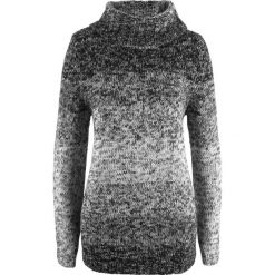 Sweter z golfem bonprix czarny melanż. Czarne swetry bonprix, melanż. Za 89.99 zł.