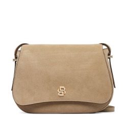 Torebka BOSS. Brązowe listonoszki Boss, bez wzorów, bez dodatków. Za 1,489.00 zł.