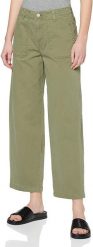 SPODNIE DAMSKIE LEE WIDE LEG LICHEN GREEN L31ULD82 112107306. Zielone spodnie materiałowe Lee, bez wzorów, z materiału. Za 189.99 zł.