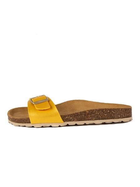 Little Sky Klapki w kolorze żółtym rozmiar: 42. Żółte klapki Little Sky, bez wzorów, klasyczne, z otwartym noskiem, bez obcasa, bez zapięcia. Za 92.64 zł.