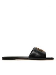 Tory Burch Klapki Eleanor Slide 157966 Czarny. Czarne klapki Tory Burch, bez wzorów, ze skóry, bez obcasa, bez zapięcia. Za 1,569.00 zł.