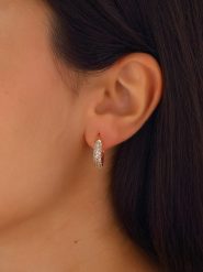 Luja Bijoux Pozłacane kolczyki-kreole z cyrkoniami rozmiar: onesize. Żółte kolczyki Luja Bijoux, z cyrkonią, pozłacane. Za 57.06 zł.