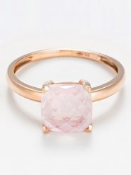 DIAMANTA Złoty pierścionek "Quartz Unique" z różowym kwarcem rozmiar: 50. Różowe pierścionki DIAMANTA, z kwarcem, złote. Za 1,652.99 zł.