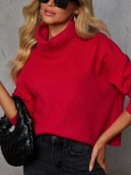 Milan Kiss Golf w kolorze czerwonym rozmiar: L. Czerwone swetry Milan Kiss, l, bez wzorów, bez ramiączek. Za 152.99 zł.