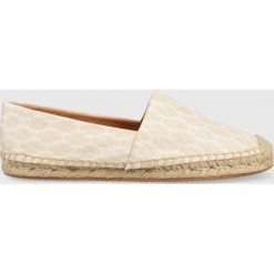 HUGO espadryle Baja Slon kolor beżowy. Brązowe espadryle Hugo, bez wzorów, z gumy, z okrągłym noskiem, bez obcasa, na płaskiej podeszwie. W wyprzedaży za 399.99 zł.