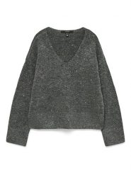 Vero Moda Sweter w kolorze szarym rozmiar: XL. Szare swetry Vero Moda, s, bez wzorów, z materiału, bez ramiączek. Za 113.99 zł.