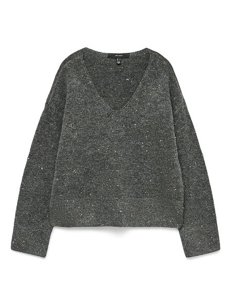 Vero Moda Sweter w kolorze szarym rozmiar: XL. Szare swetry Vero Moda, s, bez wzorów, z materiału, bez ramiączek. Za 113.99 zł.