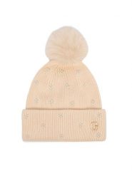 Guess Czapka AW5635 VIS01 Beżowy jasny. Brązowe czapki zimowe Guess, z aplikacjami, z wiskozy. Za 154.99 zł.