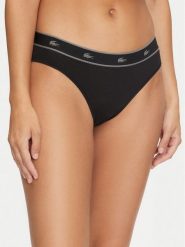 Lacoste Figi klasyczne 8F1326 Czarny. Czarne figi Lacoste, bez wzorów, z bawełny. Za 59.99 zł.