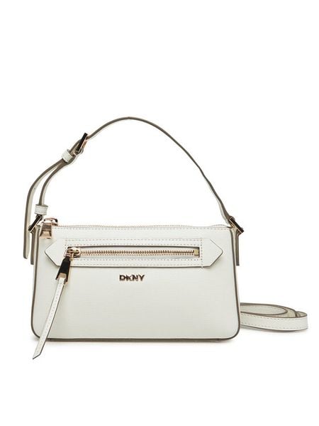 DKNY Torebka R42HKE18 Écru. Torebki klasyczne DKNY, bez wzorów, ze skóry, bez dodatków. Za 539.99 zł.