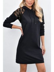 Milan Kiss Sukienka w kolorze czarnym rozmiar: XL. Czarne sukienki Milan Kiss, na co dzień, xl, bez wzorów, z koronki, bez kołnierzyka, bez ramiączek, mini, proste. Za 165.99 zł.