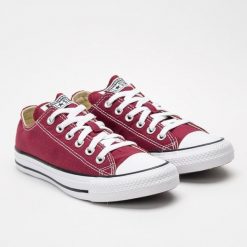 Trampki Converse Chuck Taylor All Star Ox Bordowe (M9691C). Czerwone trampki sportowe Converse, bez wzorów, z gumy, bez zapięcia, do koszykówki, converse all star. Za 279.99 zł.