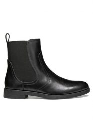 Geox Sztyblety D Esmeena D6811D 43 C9999 Czarny. Czarne botki Geox, bez wzorów, ze skóry, bez obcasa, na płaskiej podeszwie, bez zapięcia. Za 549.99 zł.