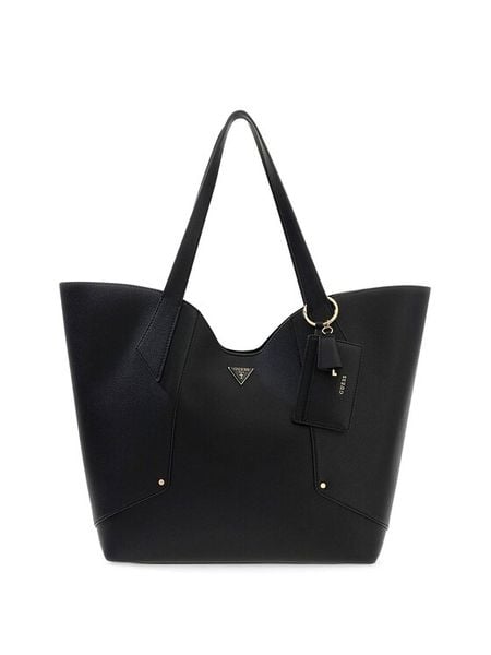 Guess Torebka Darcy HWBG99 14240 Czarny. Czarne shopper bag Guess, z aplikacjami, ze skóry, bez dodatków. Za 408.99 zł.