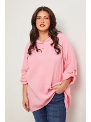 Curvy Lady Tunika w kolorze jasnoróżowym rozmiar: 48/50. Różowe tuniki Curvy Lady, bez wzorów, klasyczne, bez kołnierzyka, bez ramiączek. Za 127.95 zł.