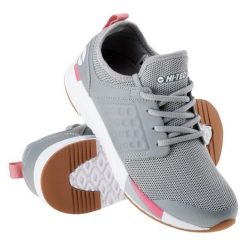 Buty Hi-Tec Lunewo W 92800309002 szare. Szare buty treningowe Hi-tec, bez wzorów, z gumy, bez zapięcia. Za 187.88 zł.
