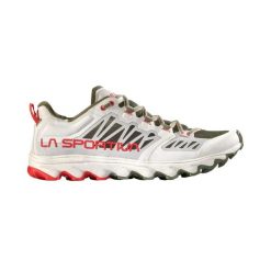Buty trailowe La Sportiva Helios III. Białe buty do biegania La Sportiva, bez wzorów, z materiału, bez zapięcia, do biegania. Za 587.50 zł.